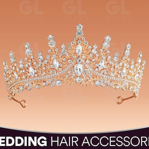 Wedding Crown, Wedding Tiara, Bridal Tiara, Wedding Headband, Bridal HeadbandRhinestone Tiara, Bridal Crown, Princess Crown, Regal Crown
