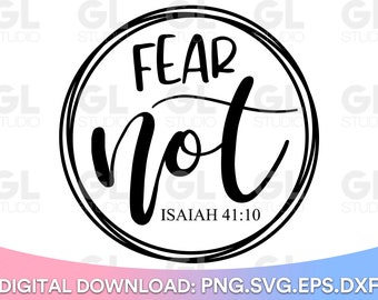 No temáis svg, Fe sobre miedo SVG, Fe svg, dxf, Religioso svg, Escritura svg, Cristiano svg, Cita de la Biblia svg, Versículo de la Biblia svg, Espiritual