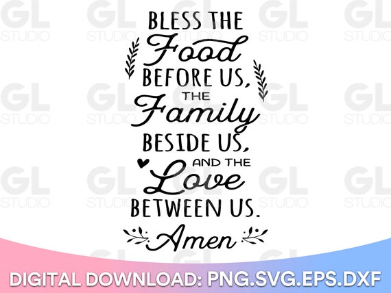 Bless the Food Before Us SVG Kitchen Svg Png Kitchen Quote - Etsy