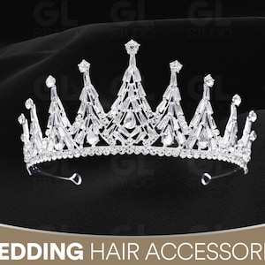 Bruiloft kroon, kristal en strass bruiloft tiara, bruiloft zendspoel, kristallen tiara, bruiloft hoofdband, kristallen bruids tiara, Sweet 16 Crown