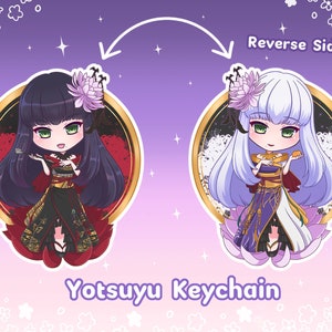 Final Fantasy XIV Yotsuyu 2.5 Inch Acrylic Keychain Charm I Double-Sided Print I Single-Sided Epoxy I Holographic
