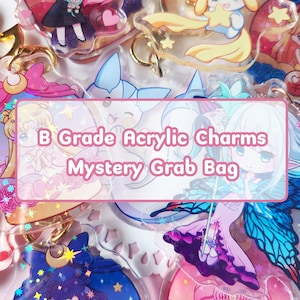 B Grade Acrylic Keychain Charms Mystery Bag I Seconds I Imperfect I Discounted I Clearance I Grab Bag