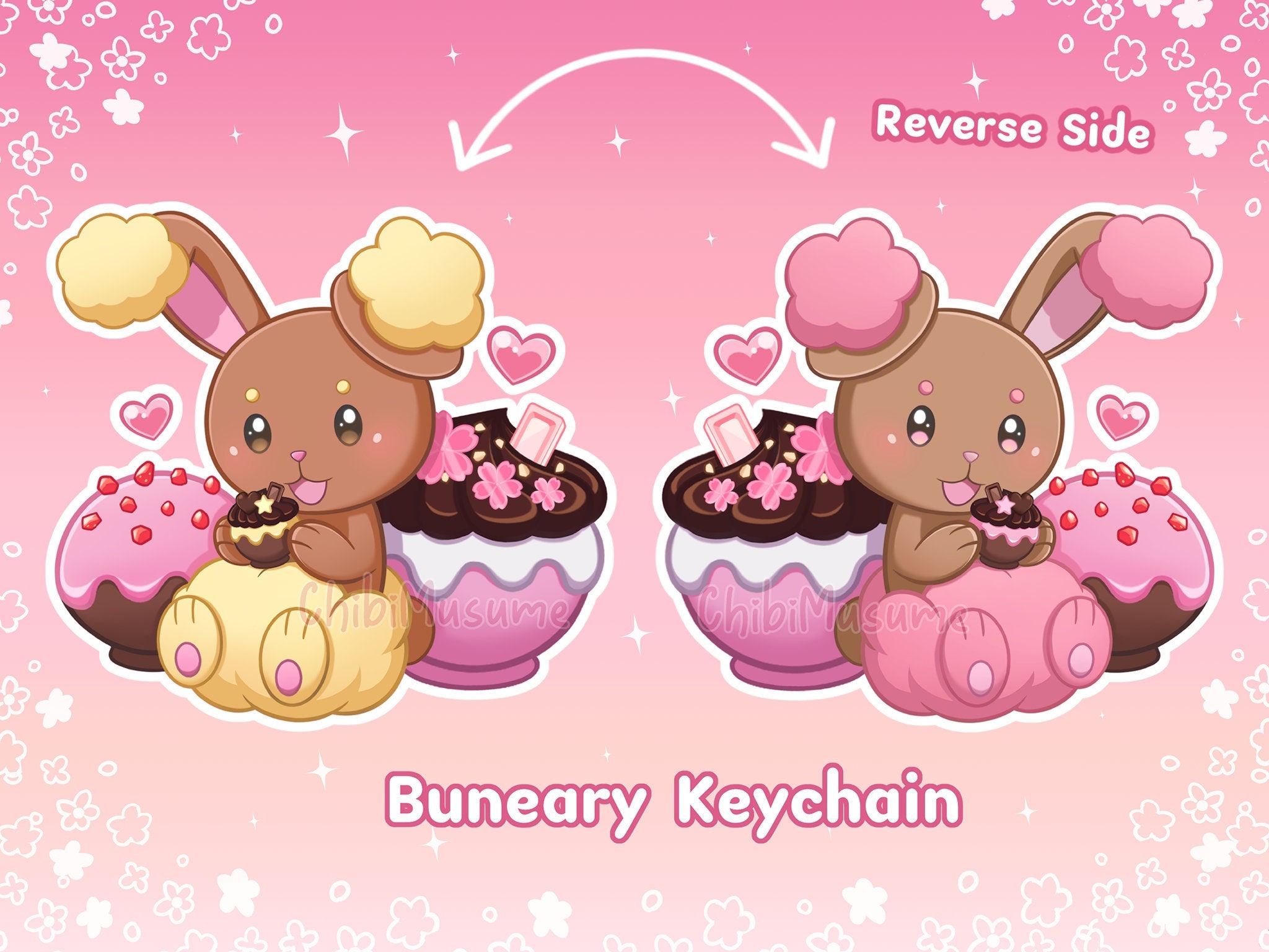 Cute Shiny Buneary 2.5 Inch Acrylic Keychain Charm I Double-sided Print I  Single-sided Epoxy I Holographic - Etsy