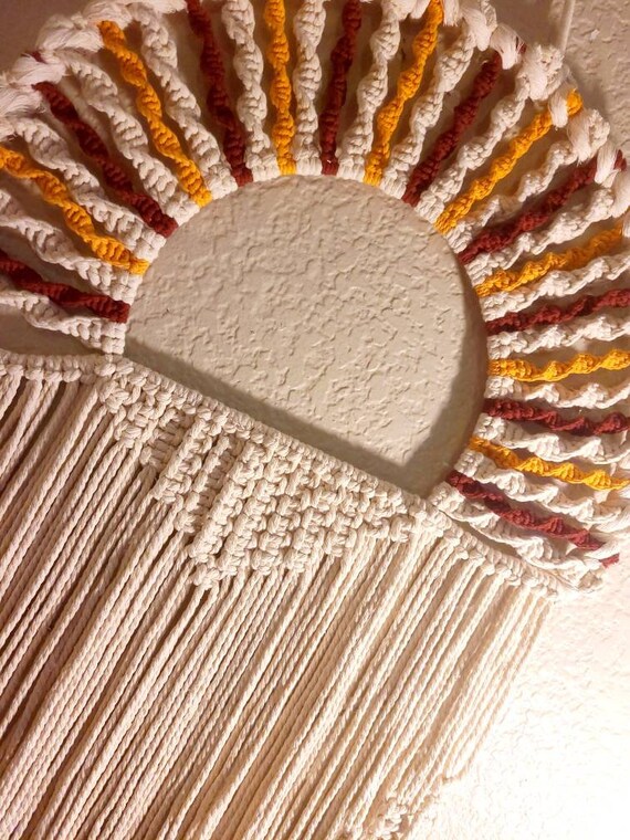 Large handmade macrame hoop decor great gift bohemian decor Etsy