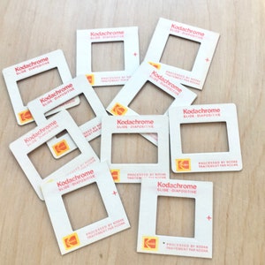 10 Kodachrome-Diarahmenfotos, Filme, Wiederherstellung, Scrapbooking, Jahrgang 1980