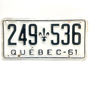 Quebec 1961 Oldtimer-Nummernschild