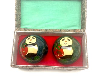 Chinese chiming Baoding panda balls meditation relaxation stress relief