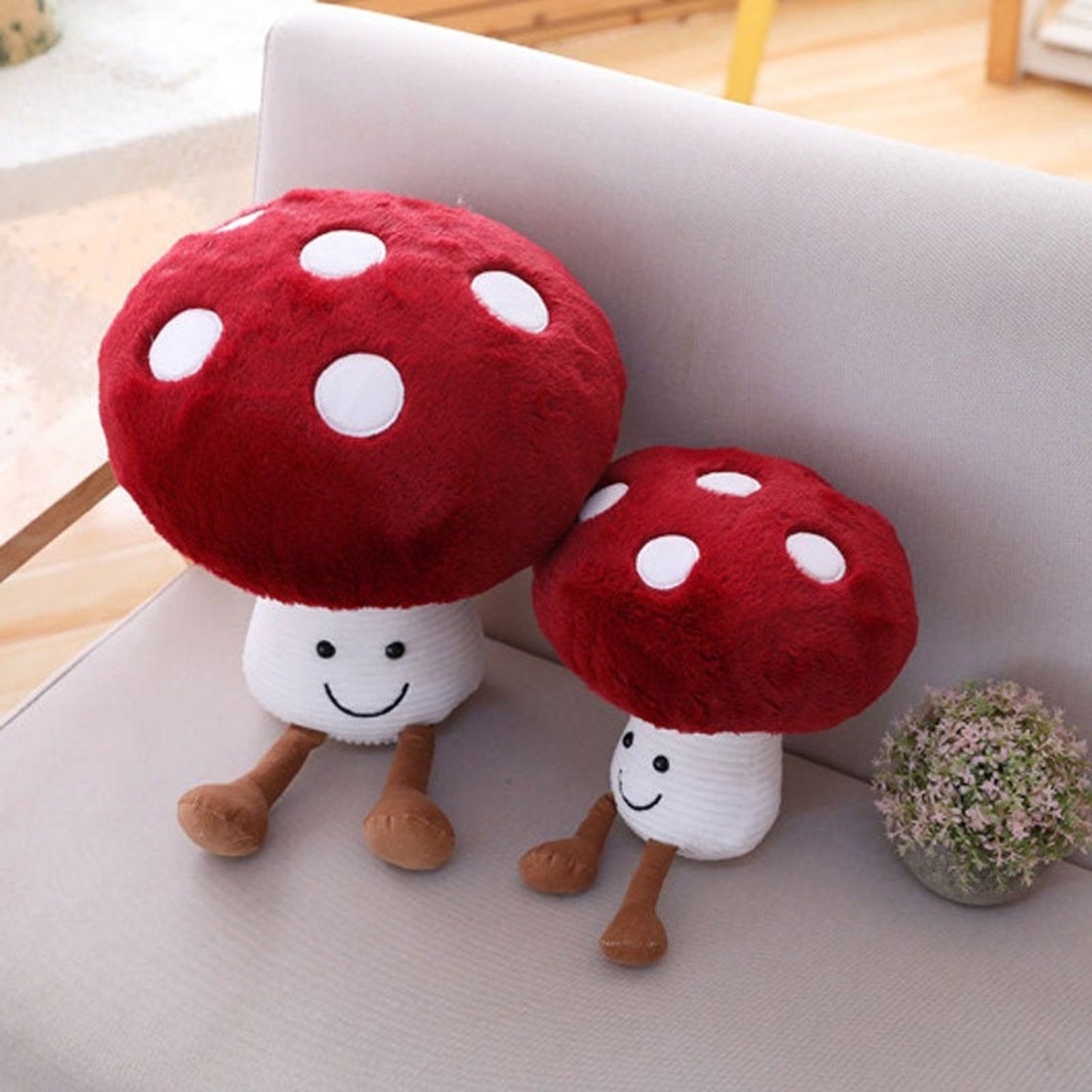 Mushroom Plush Fluffy Pillow Cushion mushroom decoration Etsy