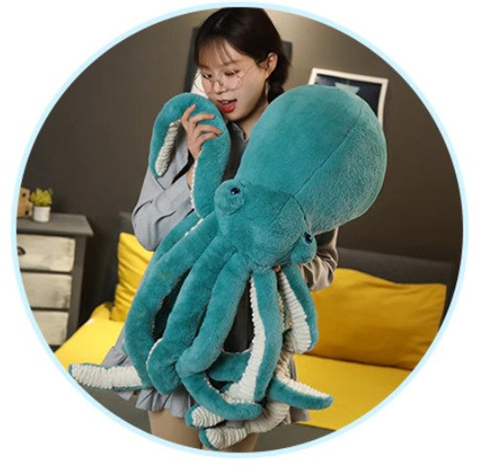 Octopus plush toy Stuffed Animal Soft Pillow Fluffy toy Etsy