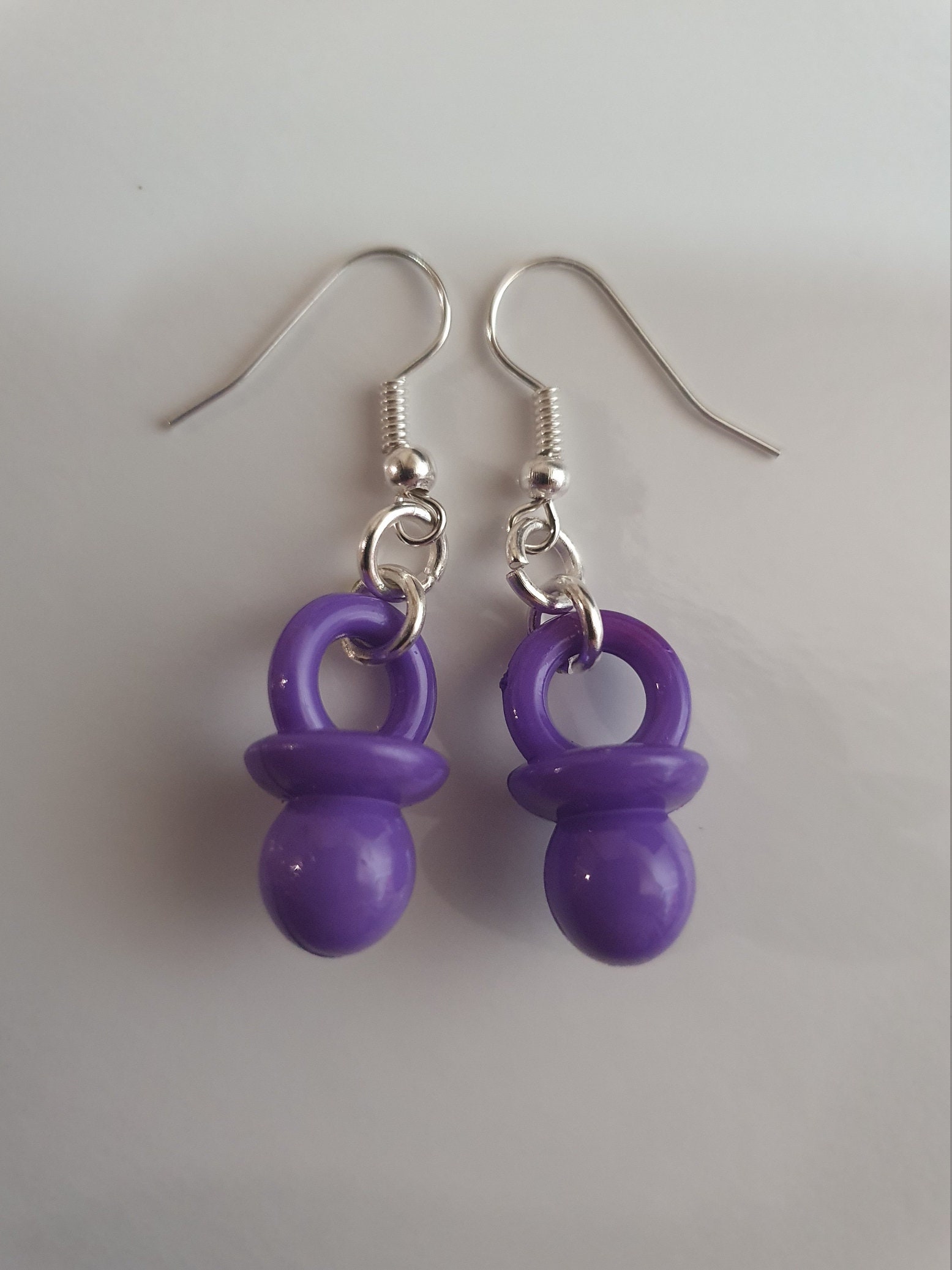 Opaque Coloured Dummy/pacifier Earrings Etsy UK