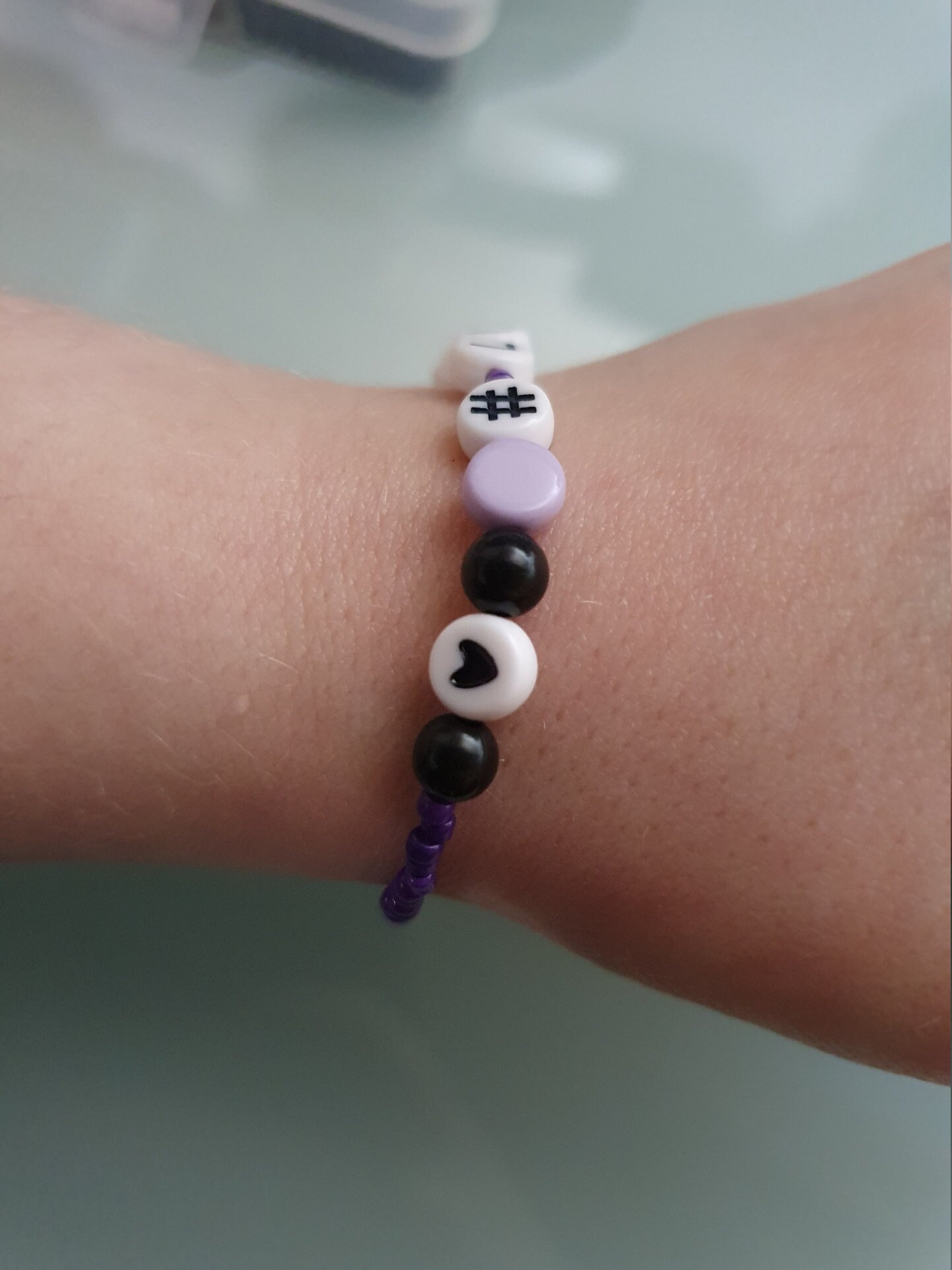 Handmade Hashtag Bracelet Love Stretchy Etsy.de