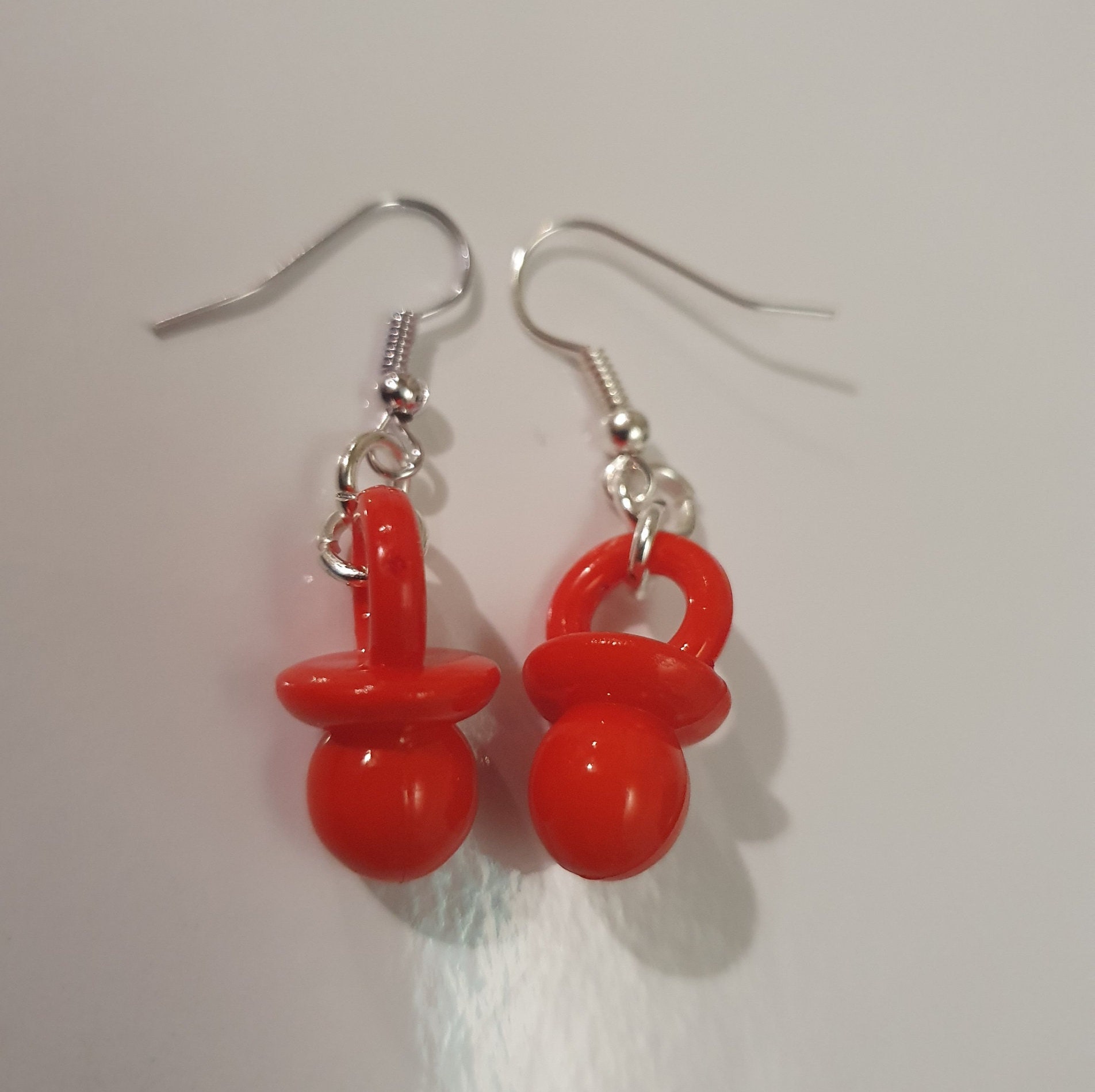 Opaque Coloured Dummy/pacifier Earrings Etsy UK