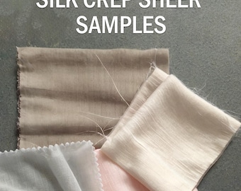 Faux Silk Crepe Chiffon Sheer Samples 7 Color Options