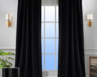 Blackout Velvet Curtain Panel Custom Order For Jean Paul Langlois