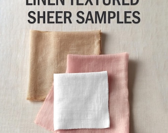 Faux Linen Textured Sheer Samples 8 Color Options
