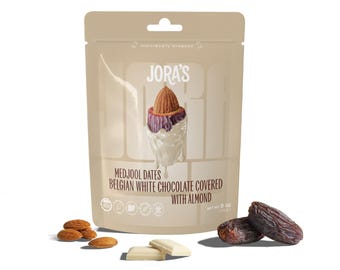 Jora's Belgian Milk Chocolate Covered Dates with Almonds