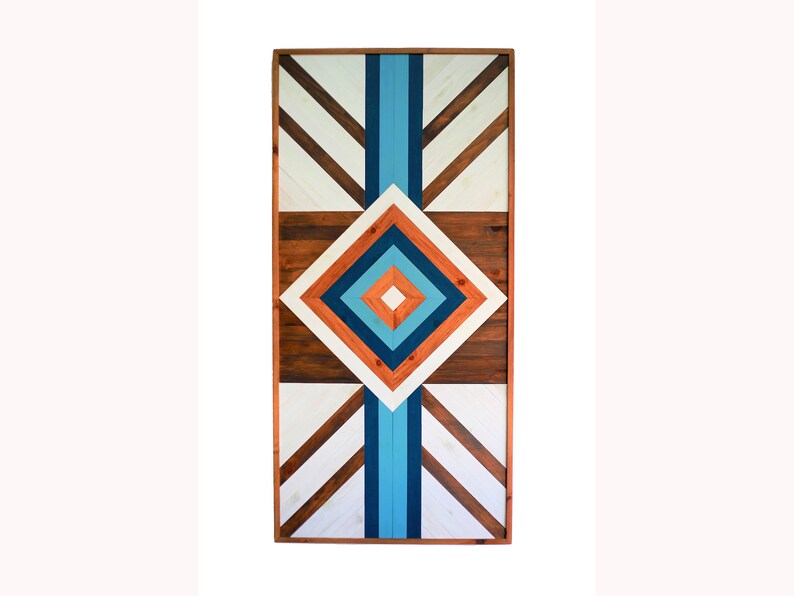 Geometric Wood Wall Art Extra Large Wall Art Apartment Etsy