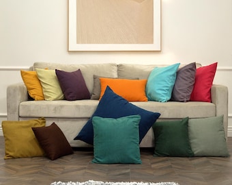 Velvet Throw Pillow Covers: Custom Size Decorative Cushion Set of 2
