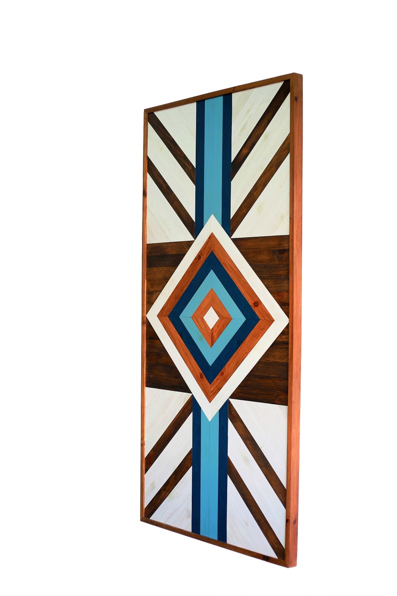 Geometric Wood Wall Art Extra Large Wall Art Apartment Etsy