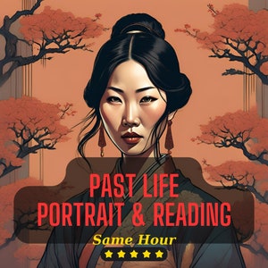 あなたの前世を探る、あなたの物語と肖像画による前世リーディング、SAME HOURデジタル配信、前世の描画、回帰、過去