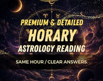 Uren lezen astrologie, hetzelfde uur, snelle levering, baan, liefde, lotsbestemming, loopbaanlezing, ja/nee antwoorden (pdf-rapport)