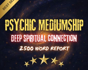 Psychic Mediumship Reading 2500+ Word Spirit Guide Report, Premium Medium No Tools Psychic Reading, Clairvoyant Reading, In-depth, Same Hour