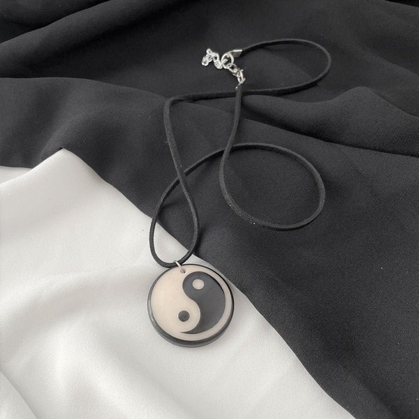 Yin Yang Tagua Necklace for Men and Women- Handmade Necklace, Ethical Jewelry, Boho Style, Friendship Gift, Balance, Wearable Necklace.