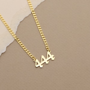 Angel Number Necklace, 1111 Number Necklace, 555 Angel Number, Angel Number Spiritual Jewelry, English Number Necklace, Gift For Her