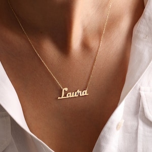 Personalized Name Necklace, Custom Name Necklace, Dainty Name Necklace, Name Jewelry, Personalized Necklace, Gift Necklace, Valentine&#39;s Gift