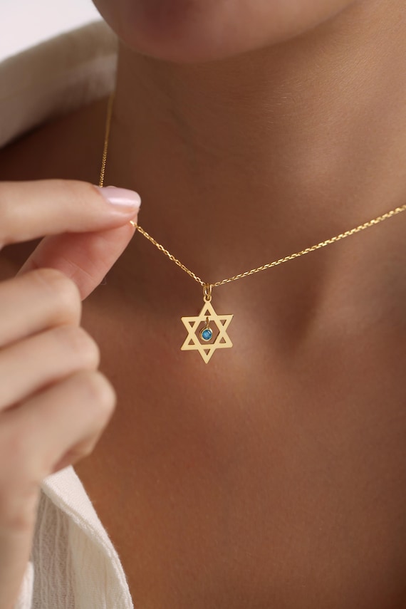 Collana Con Stella Di David In Argento Da Uomo, Regali Ebraici Per Uomo. - Italia - Foto 9