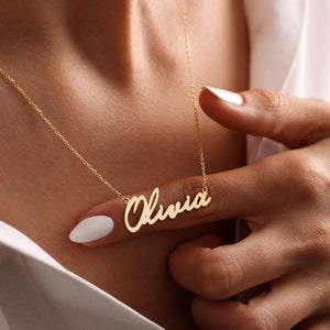 Personalized Name Necklace, Custom Name Necklace, Dainty Name Necklace, Name Jewelry, Personalized Necklace, Gift Necklace, Valentine&#39;s Gift