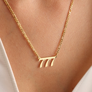 Angel Number Necklace, 444 Number Necklace, 7777 Angel Number, Angel Number Spiritual Jewelry, Year Date Necklace, Necklace, Gift For Her