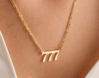 Angel Number Necklace, 444 Number Necklace, 7777 Angel Number, Angel Number Spiritual Jewelry, Year Date Necklace, Necklace, Gift For Her
