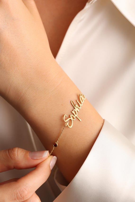 Talisa Bracelet Prenom Femme Argent Bracelet Maille Emma Avec