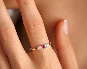 Geburtsstein Ring, Geburtsstein Ring, Geburtsstein Ring, Geburtsstein Ring, Geburtsstein Ring, Weihnachtsgeschenk, personalisierte Geschenke für Mama