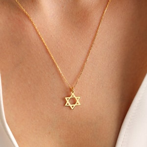 Star Of David Necklace, Sterling Silver Magen David Pendant, Religious Necklace, Jewish Star Necklace, Tiny Silver Star Of David Pendant