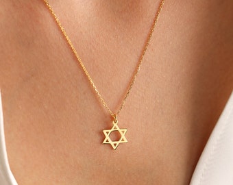 Star Of David Necklace, Sterling Silver Magen David Pendant, Religious Necklace, Jewish Star Necklace, Tiny Silver Star Of David Pendant