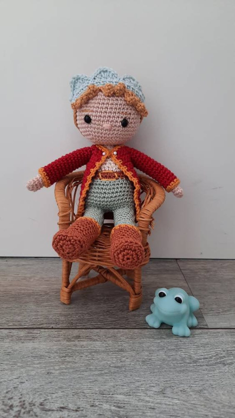 The Frog Prince Amigurumi Dressup Doll Crochet Doll Etsy