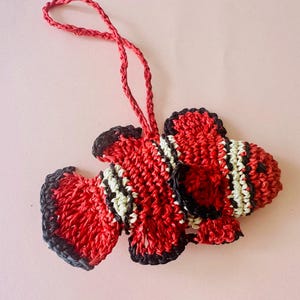 Straw Fish Bag Charm, Raffia Crochet Fish Bag Charm, Raffia Charm for Bag, Handmade Ocean Fish Raffia Charm, Bag Charm, Bag Keychain Charm