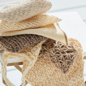 Natürliches Peeling, Badehandschuh, Bio Jute Mitt, Badehandschuh, Kese, Body Spa Handschuh, Badefasern, Ziegenhaar Peeling
