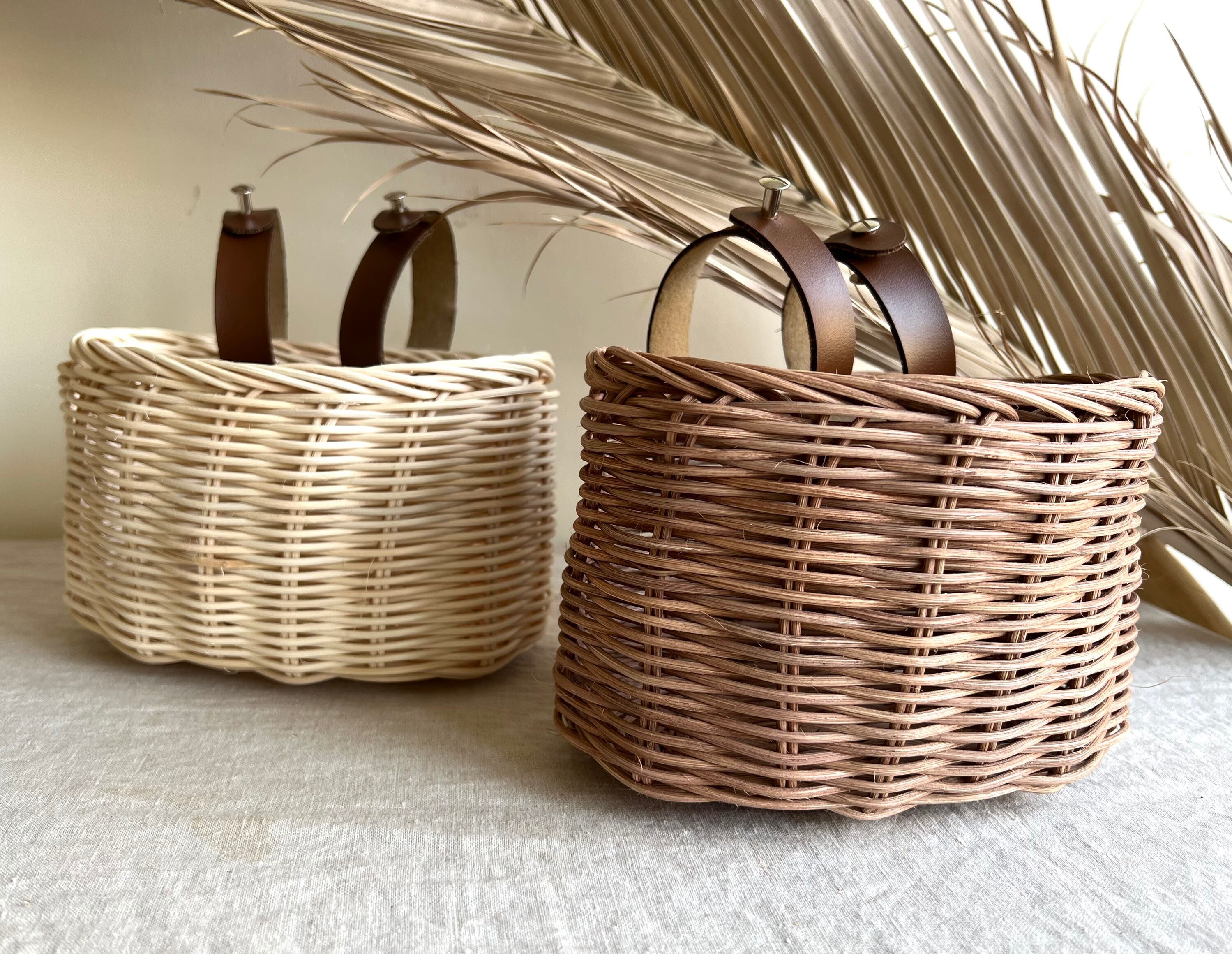 Rattan Bike Basket Scooter Basket Wicker Bike Basket Mini Etsy
