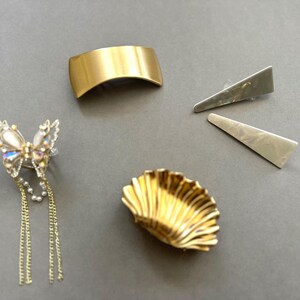 Fermagli per capelli dorati di lusso, fermaglio per capelli a forma di serpente in metallo, fermagli per capelli gialli, fermagli per capelli, fermagli per capelli dorati, artigli dorati, fermagli per capelli, regalo fermagli per capelli a forma di serpente immagine 4