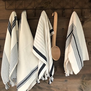 Turkish Cotton Towel Set,  Boho Towel Set, Cotton Customize Turkish Towel Set, Turksh Pestemal Set, Striped Throw Blanket, Natural Cotton