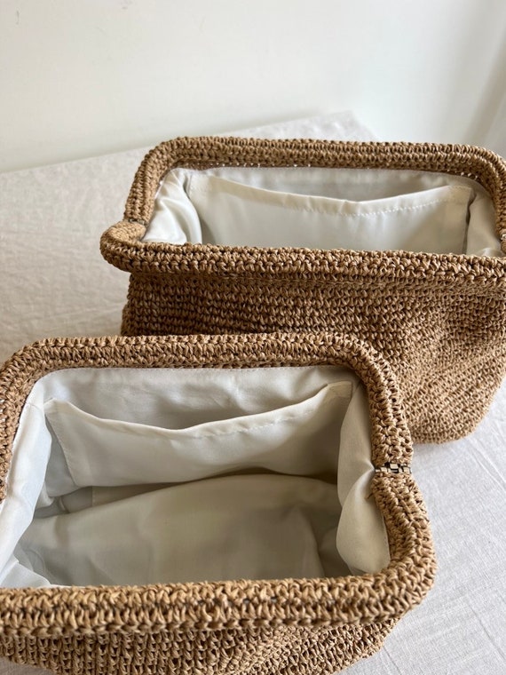 7VSTOHS Borsa Con Coulisse In Paglia A Secchiello In Rattan Piccola - 10