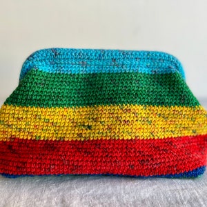 Crochet Clutch, Knit Clutch Purse, Coach Clutch, Handbag Tote Bag, Colorful Bag Coach, Hand-Knitted Clutch, Crochet Bag,  Knit Clutch