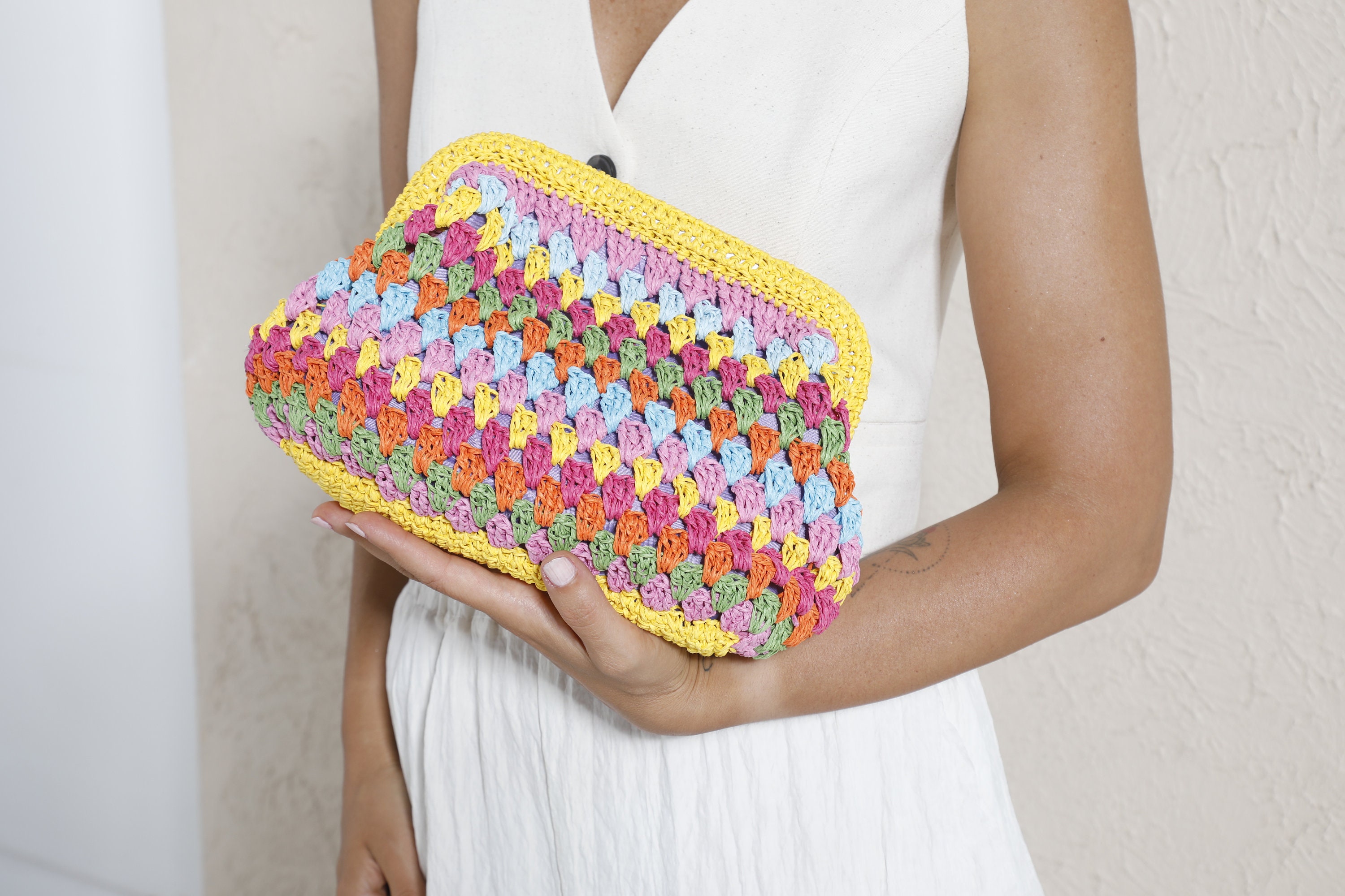 7VSTOHS Borsa Con Coulisse In Paglia A Secchiello In Rattan Piccola - 8