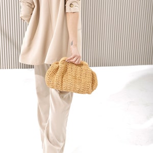 Raffia Clutch Bag, GRATER BAG, Large Summer Clutch, Beach Clutch, Crochet Raffia Bag, Straw Clutch, Raffia Pouch Bag