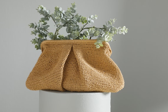 Xlarge Straw Clutch XL Bag Coach Big Raffia Clutch Straw Bag for Women Knitted Bag Straw Handbag for Women Clutch Large Coach Clutch Etsy Ireland