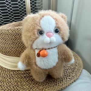 Pluffy Cat Charm, Plush Cat Charm for Bag, Ornaments for Bag or Cat Lovers, Cat Lover Gift, Cute Cat Toy, Cat Keychain