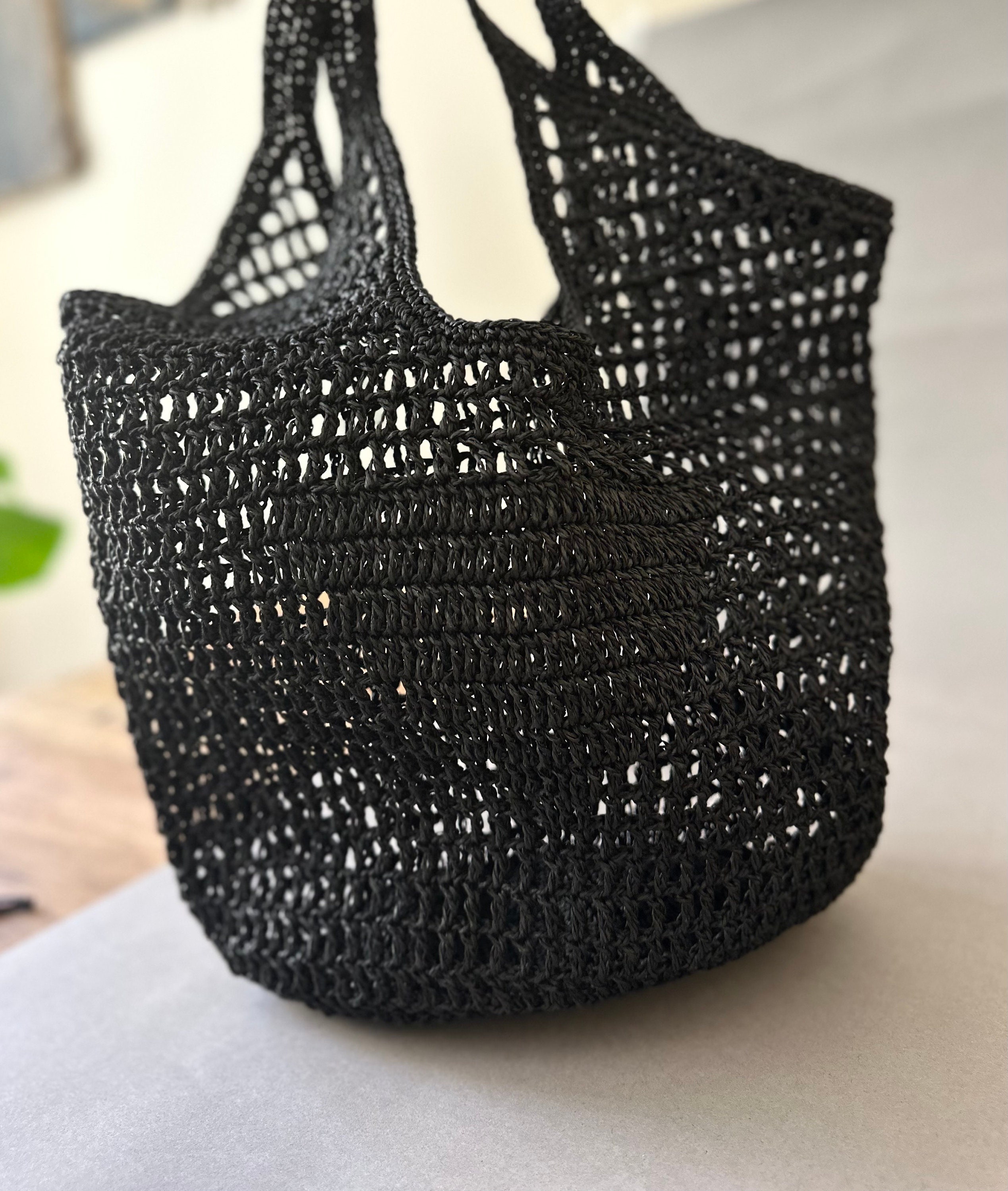 Sac De Plage En Paille Tressée Beige - Dimensions ~27x10x25 Cm, Bretelles Cuir PU, Poche Intérieure Zippée, Style Boho